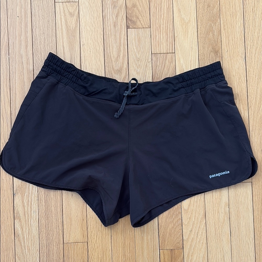 Patagonia Black Athletic Shorts with Elastic Waistband
